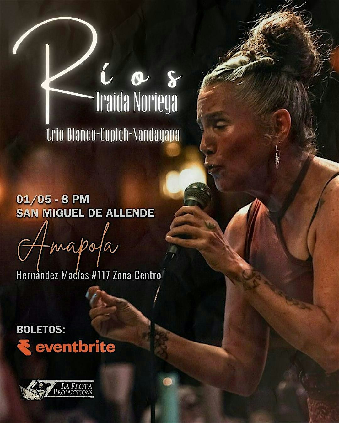 "RÍOS" DE IRAIDA NORIEGA EN SAN MIGUEL DE ALLENDE (AMAPOLA), 1 May | Event in San Miguel de Allende