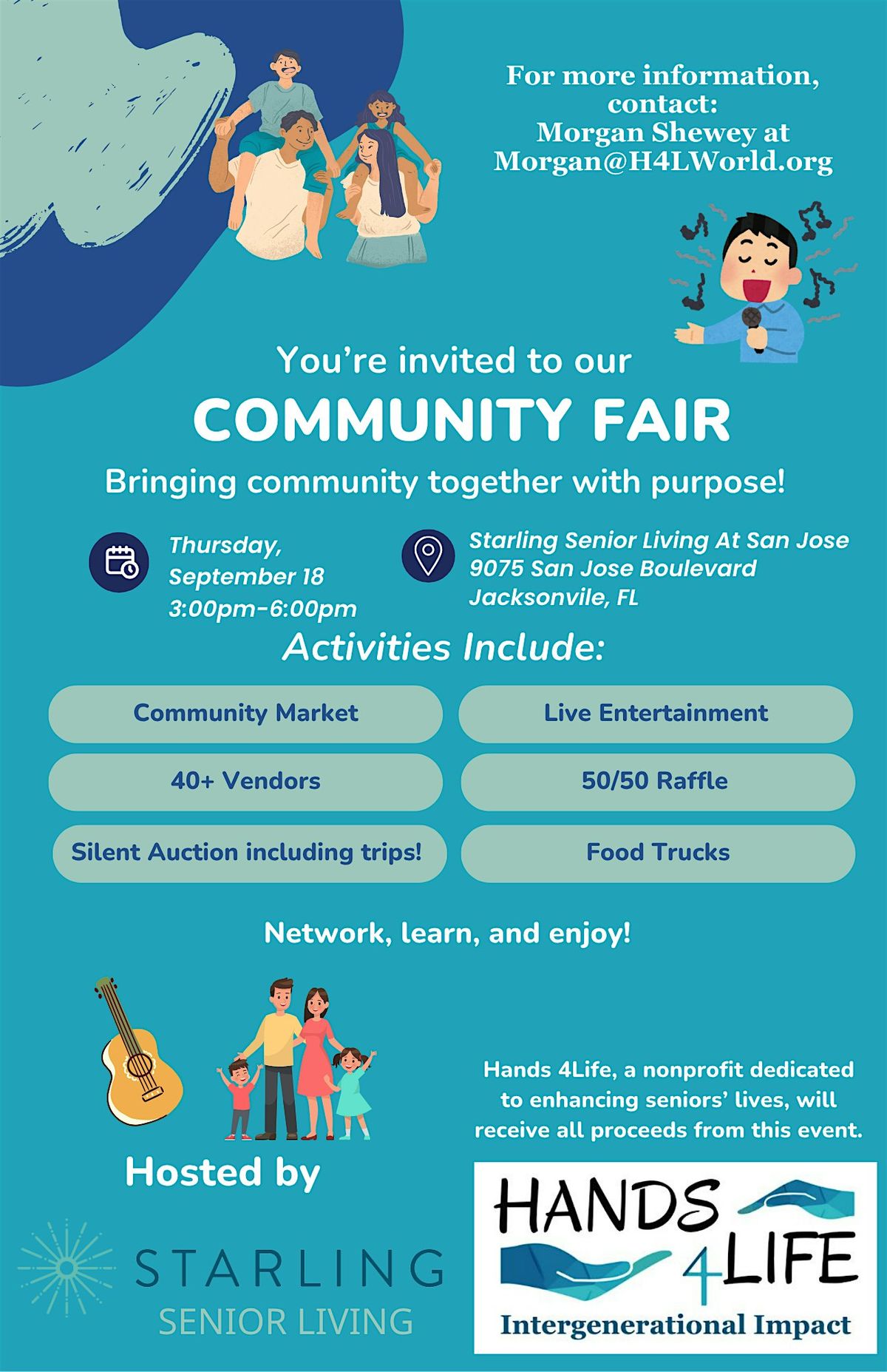 Community Fair Hosted by Starling Senior Living x Hands 4Life, 18 September | Event in Jacksonville | AllEvents