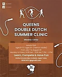 Double Dutch Summer Clinic  W7/PM, 18 August | Event in Queens | AllEvents