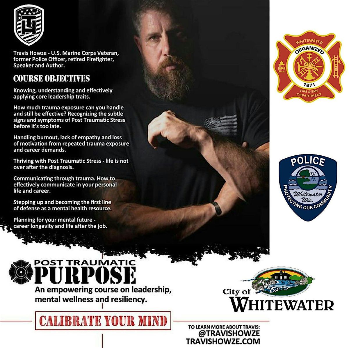 Post Traumatic Purpose - Travis Howze, 20 September | Event in Whitewater | AllEvents