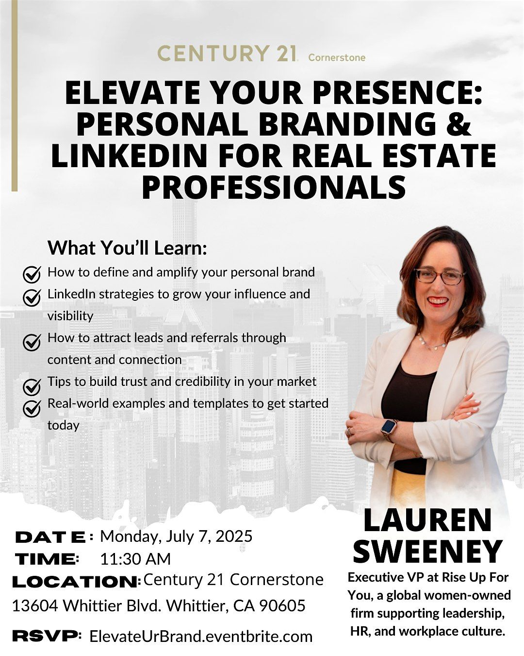 Elevate Your Presence: Personal Branding & LinkedIn for Real Estate Prof, 7 July | Event in Whittier | AllEvents