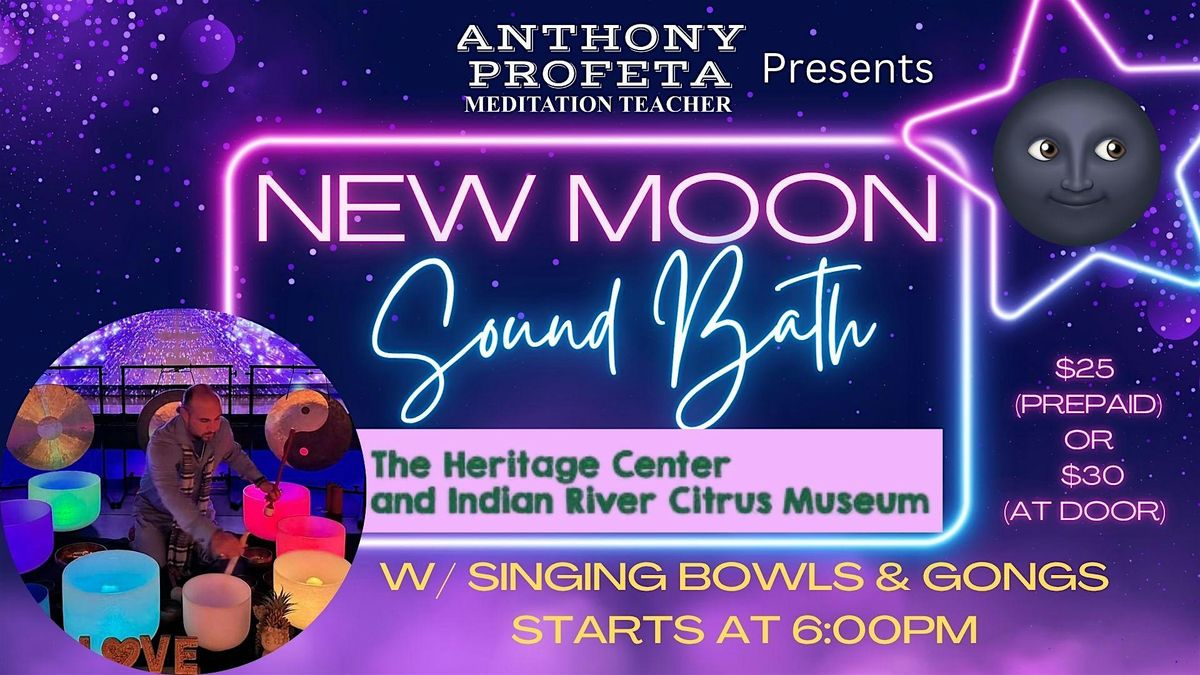 NEW MOON SOUND BATH w/ Singing Bowls & GONGS!, 21 August | Event in Vero Beach | AllEvents