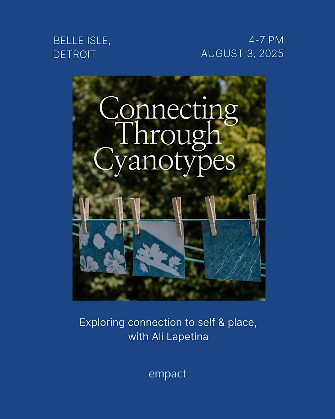 Connecting Through Cyanotypes, 3 August | Event in Detroit | AllEvents