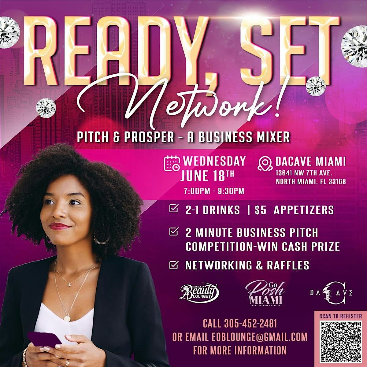 Ready, Set, Network! - Pitch & Prosper- A business Mixer, 18 June | Event in North Miami | AllEvents