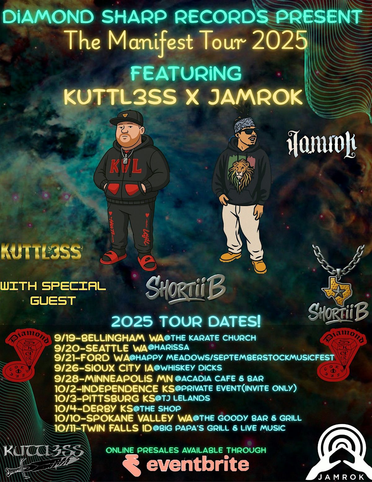 Diamond Sharp Records Presents The Manifest Tour Feat. Jamrok & Kuttl3ss, 28 September | Event in Minneapolis
