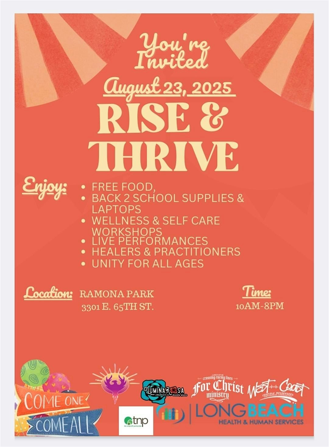 Rise & Thrive, 23 August | Event in Long Beach | AllEvents
