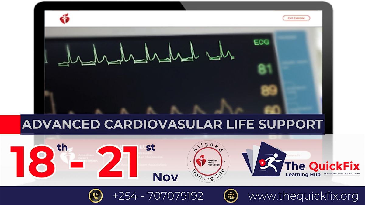 ACLS Provider Course - NOVEMBER Edition, 18 November | Event in Nairobi | AllEvents