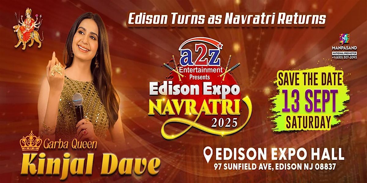 Garba With Kinjal Dave - Live in Edison Expo New Jersey, 13 September | Event in Edison | AllEvents