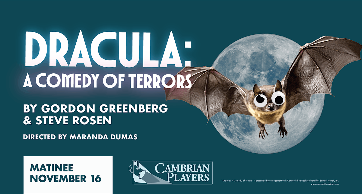 *Matinee* DRACULA: A COMEDY OF TERRORS at Cambrian Players - Nov. 16th, 16 November | Event in Thunder Bay