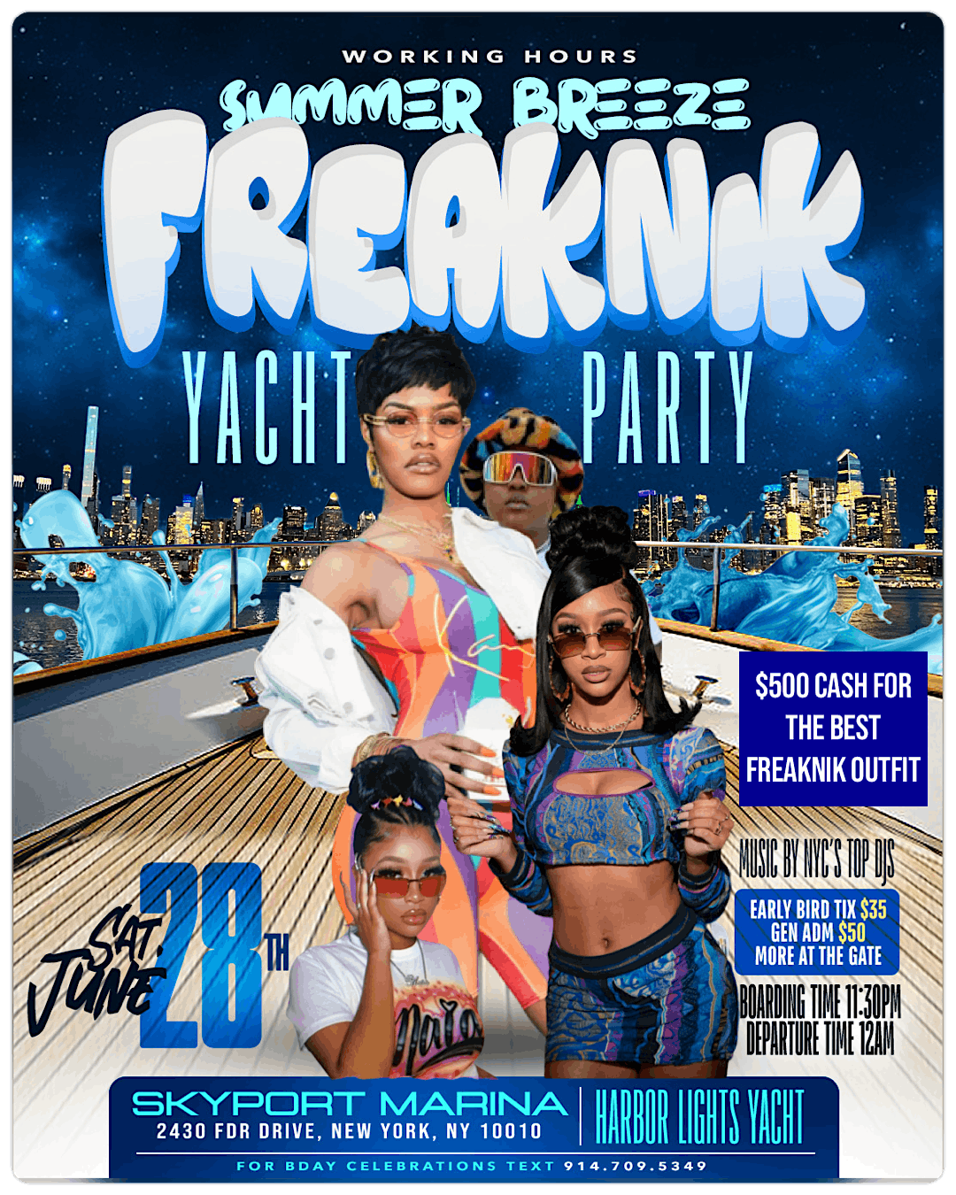 SUMMER BREEZE BOAT PARTY , FREAKNIK EDITION, 28 June | Event in New York | AllEvents