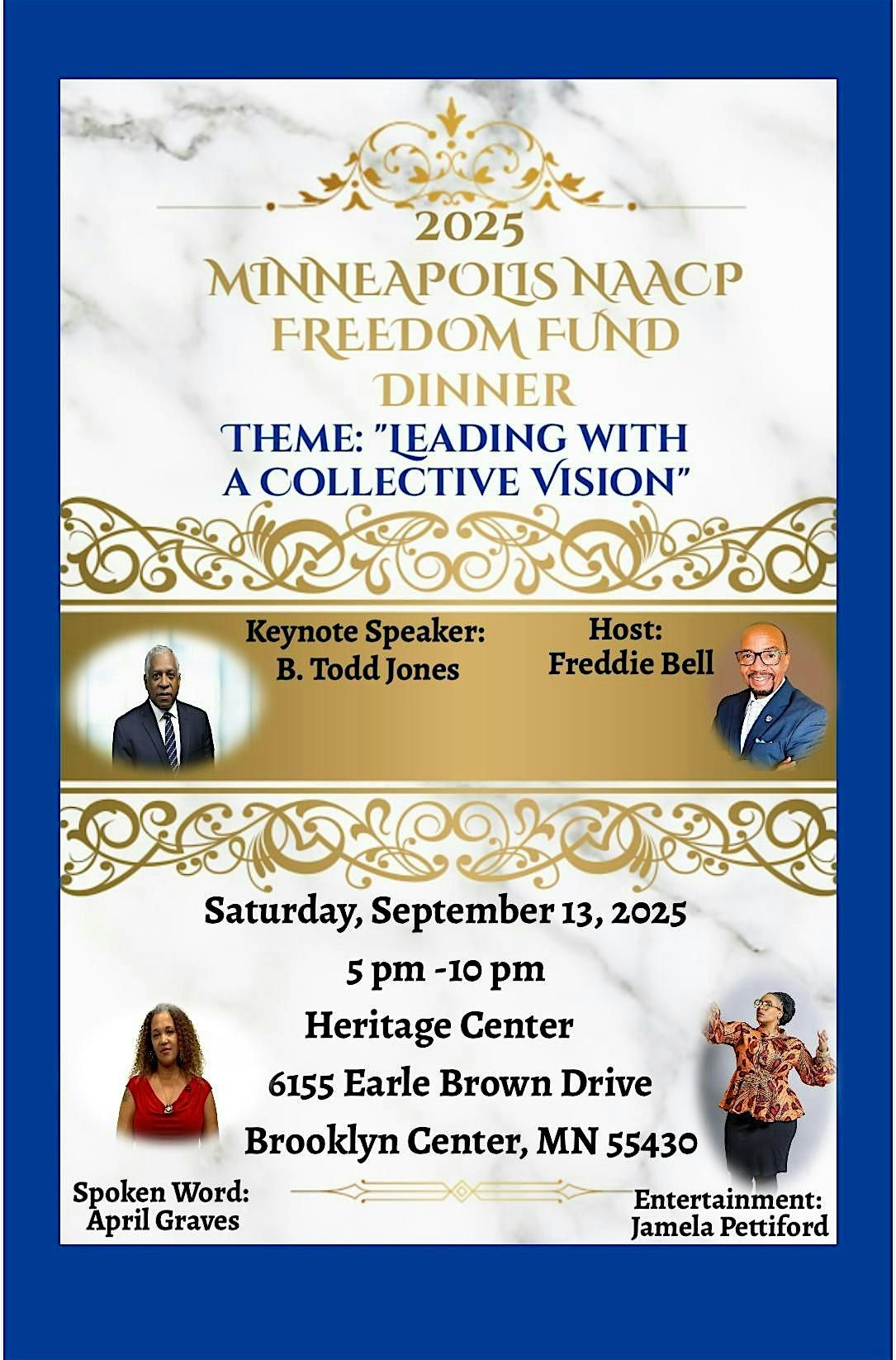 Minneapolis NAACP 2025 Freedom Fund Dinner, 13 September | Event in Brooklyn Center | AllEvents