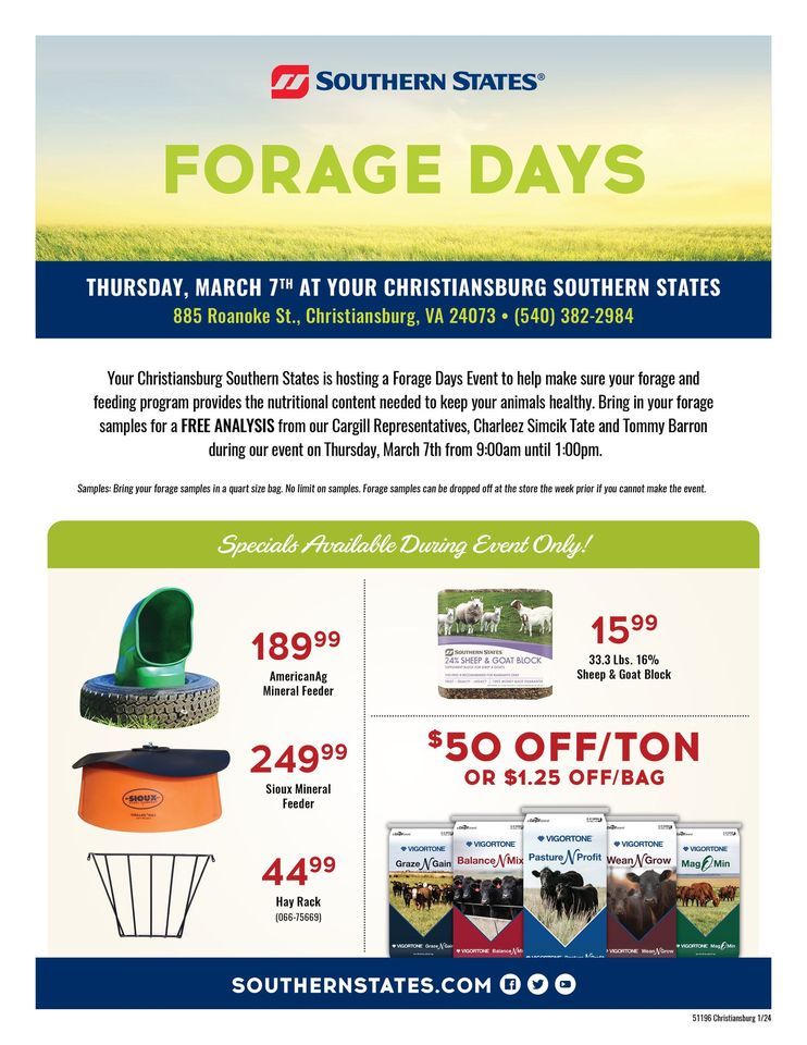 Forage Days Event at Southern States Christiansburg, Southern States