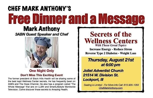Free Dinner and a Message, 21 August | Event in Lockport | AllEvents
