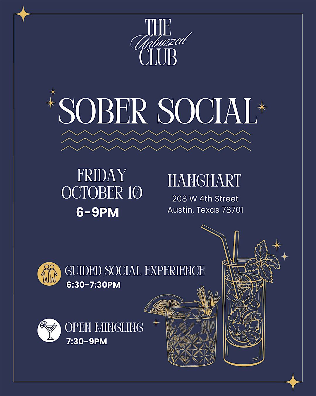 Sober Social, 10 October | Event in Austin | AllEvents