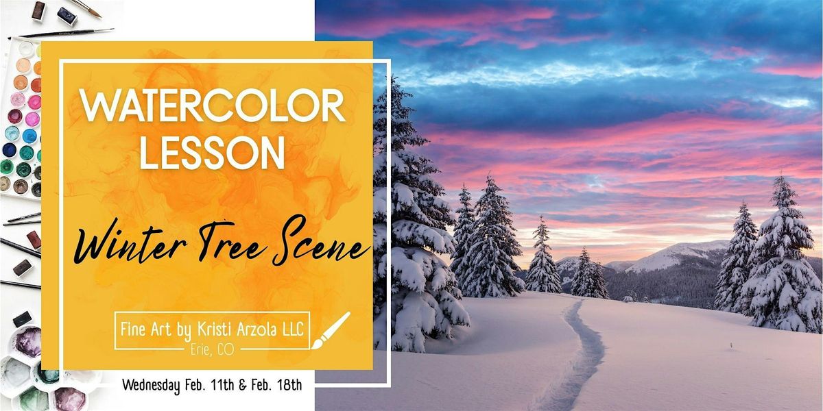 Winter Tree Scene – 2 Day Watercolor Lesson (Ages 10+), 11 February | Event in Erie | AllEvents