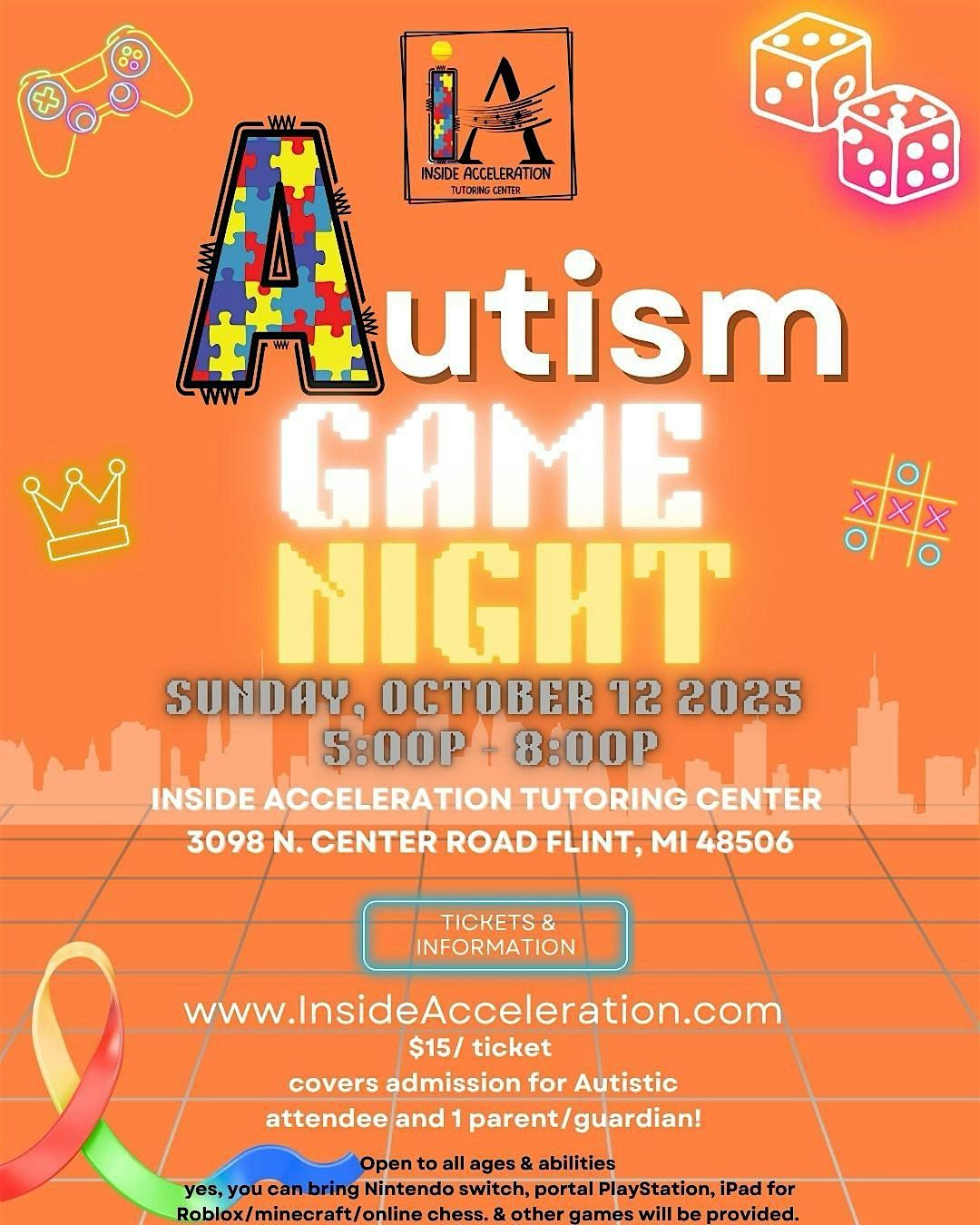 Autism Game Night!, 12 October | Event in Flint | AllEvents