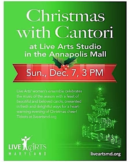 Live Arts Maryland presents Christmas with Cantori, 7 December | Event in Annapolis | AllEvents