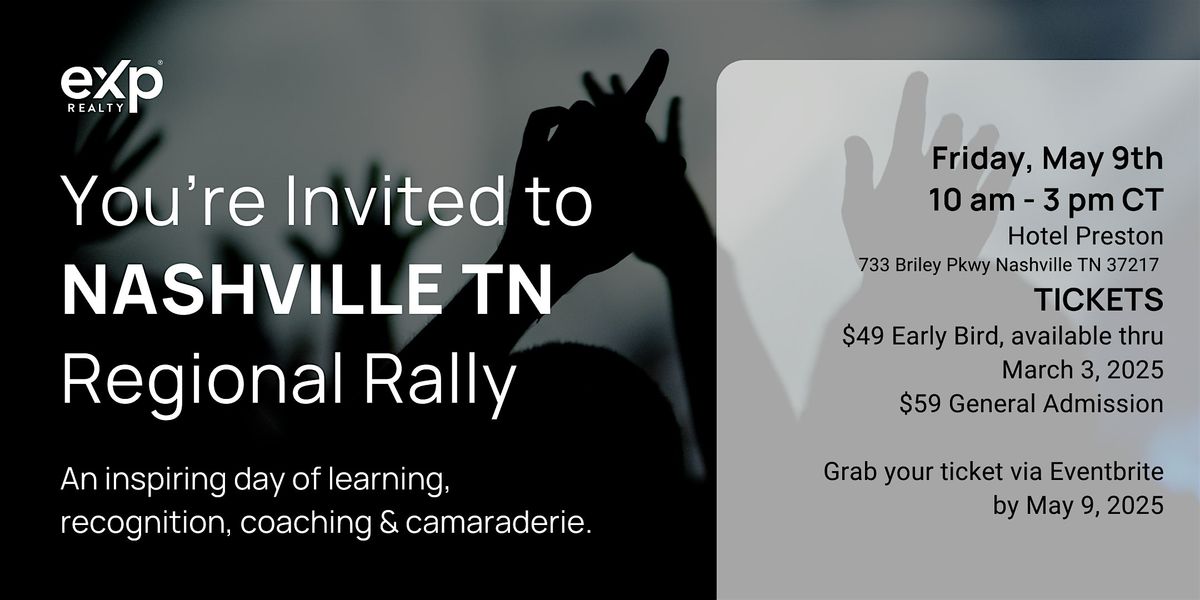 Nashville  eXp Regional Rally - May 9, 2025, 9 May | Event in Nashville | AllEvents