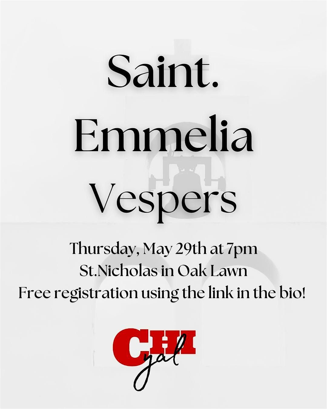 YAL Chicago St. Emmelia Vespers, 29 May | Event in Oak Lawn | AllEvents