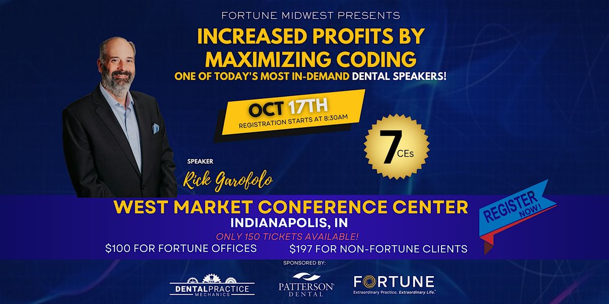 Increased Profits by Maximizing Coding, 17 October | Event in Indianapolis | AllEvents