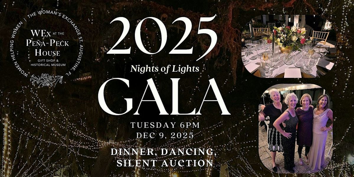 Nights of Lights Gala in the Garden - 6th Annual, 9 December | Event in St. Augustine | AllEvents