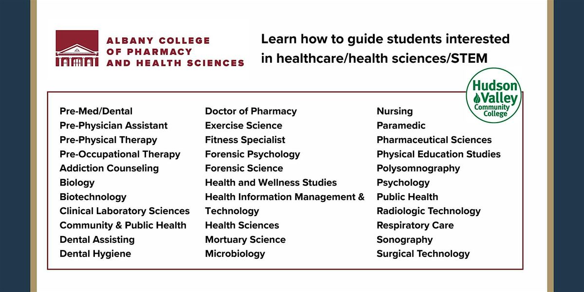Advising Future Healthcare Leaders with ACPHS, 19 August | Event in Albany | AllEvents
