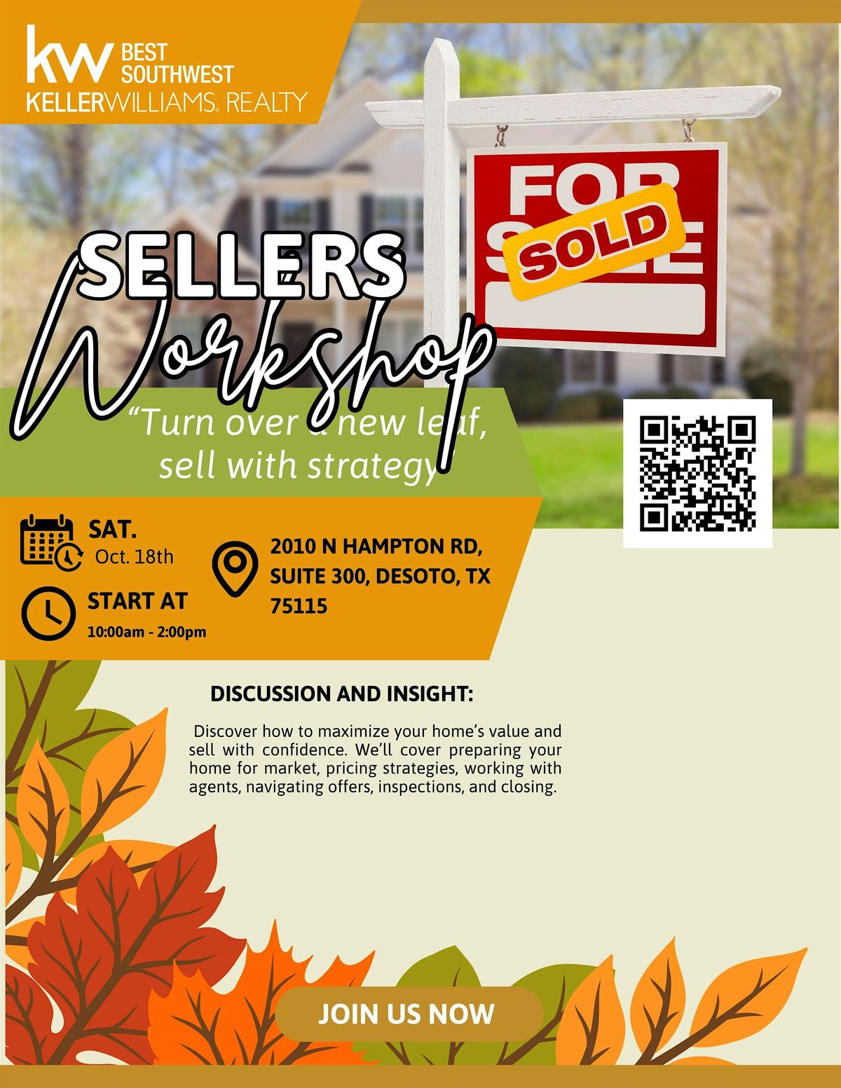 Sellers Workshop: Sell with Strategy, 18 October | Event in DeSoto | AllEvents