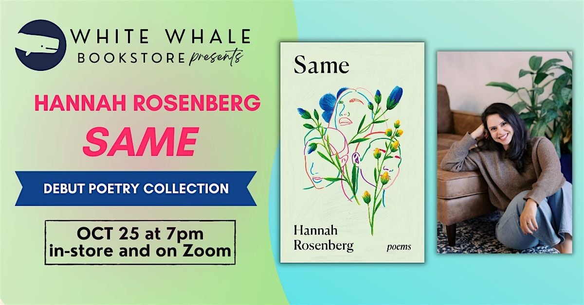 Reading & Conversation: Hannah Rosenberg, "Same: Poems", 25 October | Event in Pittsburgh | AllEvents