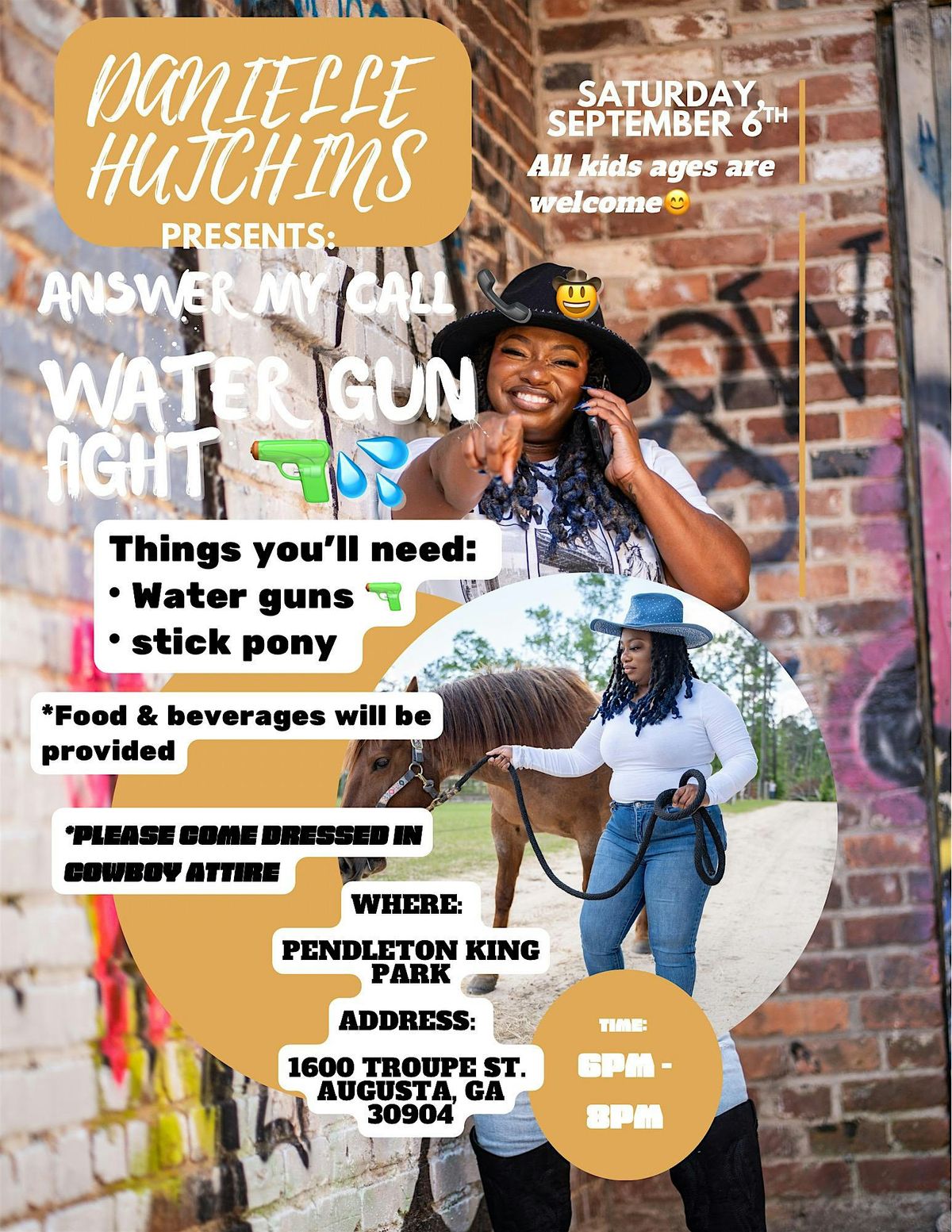 Answer My Call : Water Gun Fight, 6 September | Event in Augusta | AllEvents
