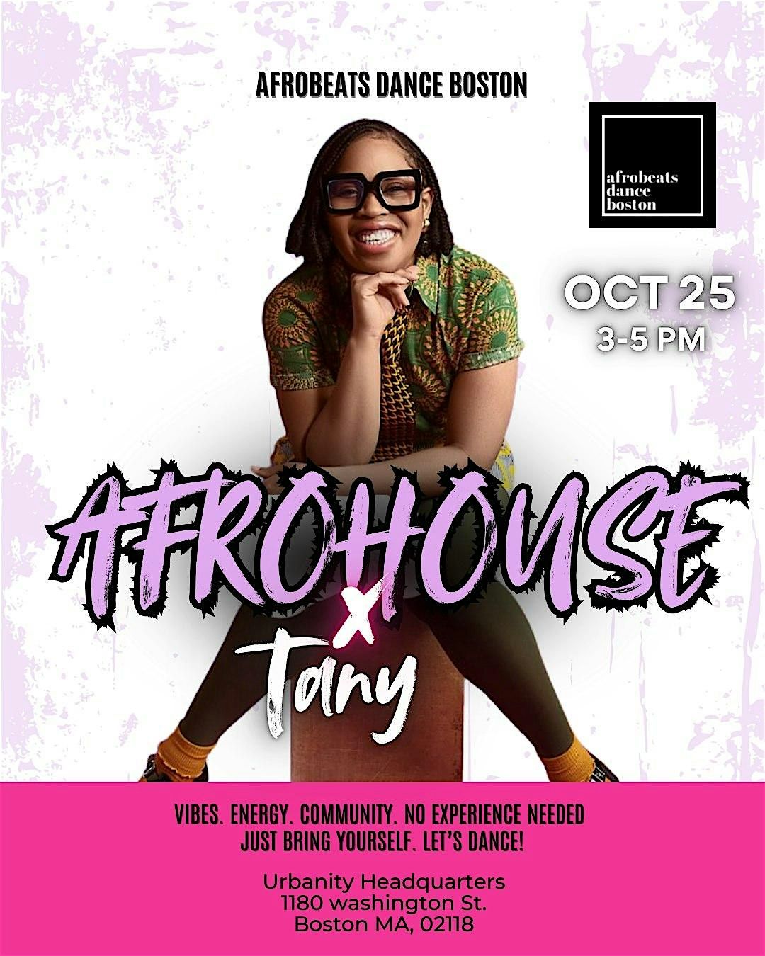 ABDB 10/25 Guest Class with Tany Ora, 25 October | Event in Boston | AllEvents
