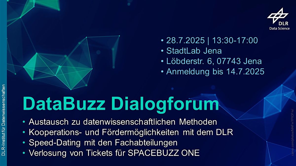 DataBuzz Dialogforum | Datenwissenschaften, 28 July | Event in Jena | AllEvents