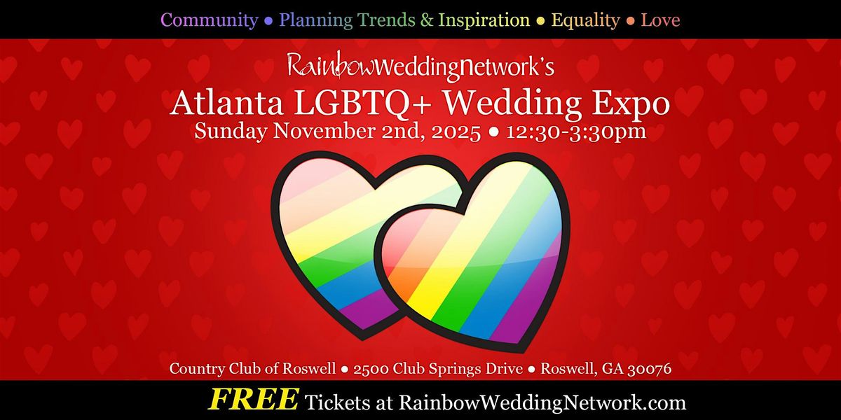 Atlanta LGBTQ+ Wedding Expo, 2 November | Event in Roswell | AllEvents