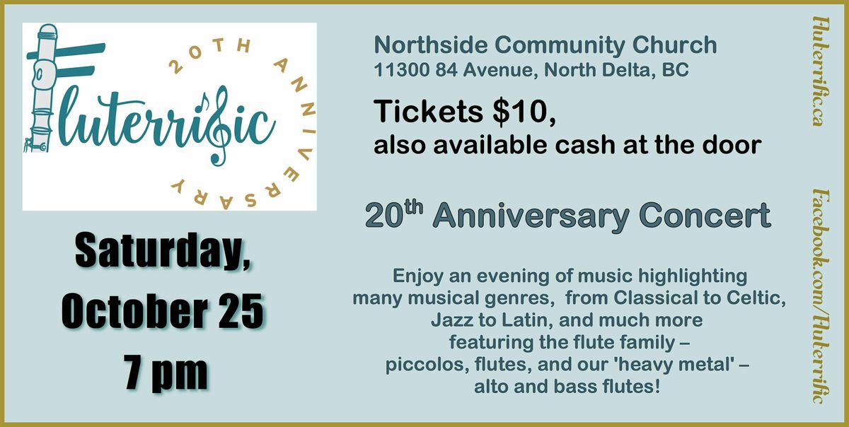 Fluterrific Year-end Finale Concert & 20th Anniversary Celebration, 25 October | Event in Delta | AllEvents