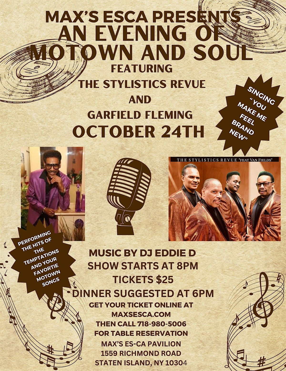AN EVENING OF MOTOWN, 24 October | Event in Staten Island | AllEvents