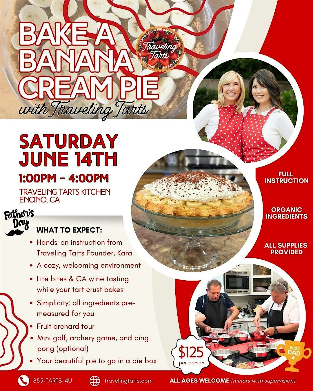 Bake a Banana Cream Pie for Father’s Day! | Luxe Baking Class Celebration, 14 June | Event in Encino | AllEvents