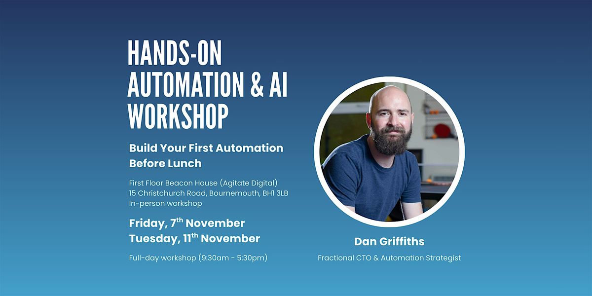 Bournemouth Automation & AI Workshop, 11 November | Event in Bournemouth | AllEvents