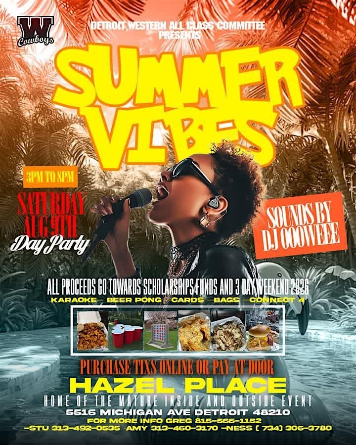 Summer Vibes, 9 August | Event in Detroit | AllEvents