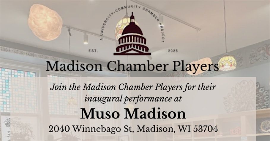 Madison Chamber Players at Muso Madison, 17 August | Event in Madison | AllEvents