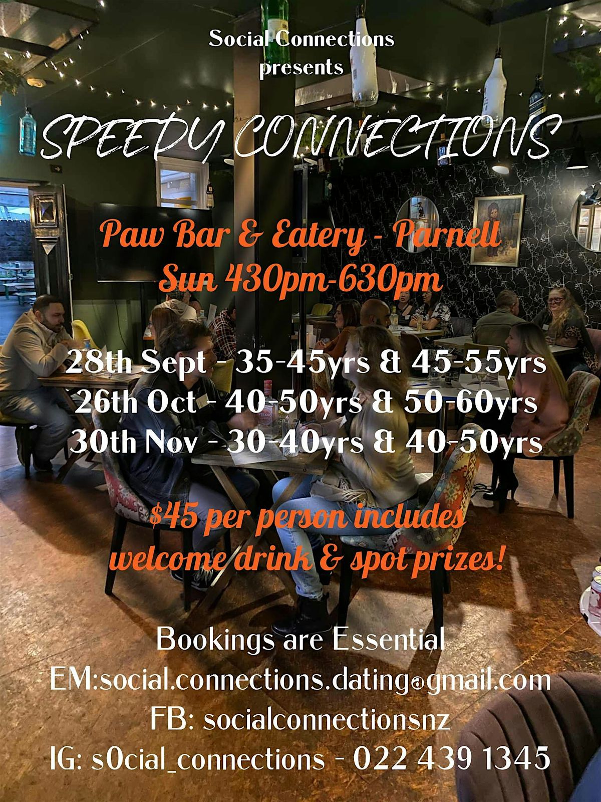 Speedy Connections in Parnell!, 26 October | Event in Auckland | AllEvents