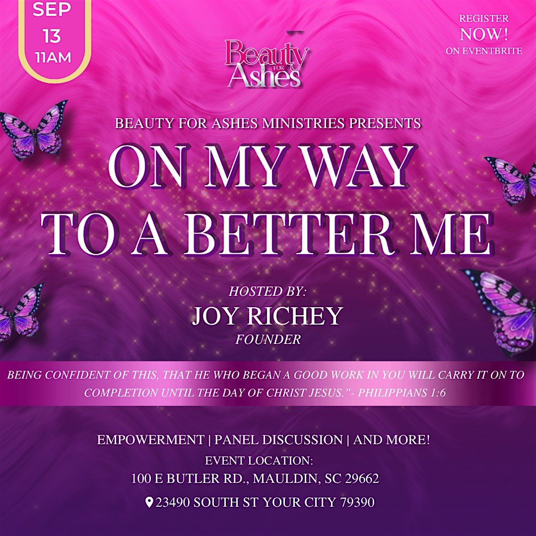 On My Way To A Better Me, 13 September | Event in Mauldin | AllEvents