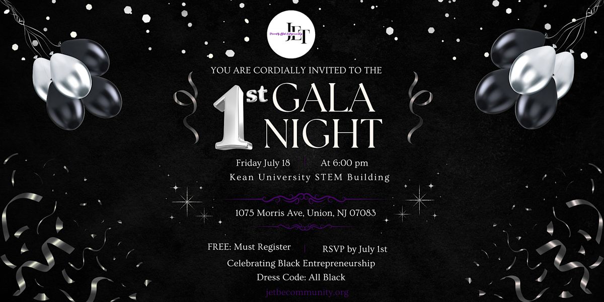 JET 1st Annual Gala Night, 18 July | Event in Union | AllEvents