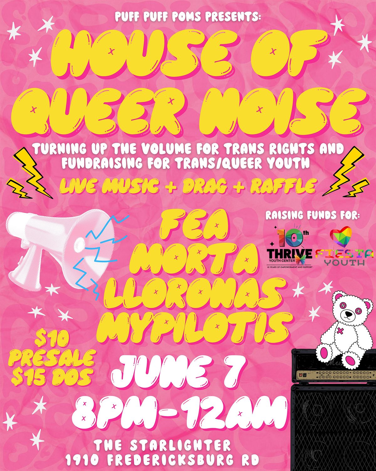 House of Queer Noise with Fea, Morta, Lloronas, & My Pilotis, 7 June | Event in San Antonio | AllEvents