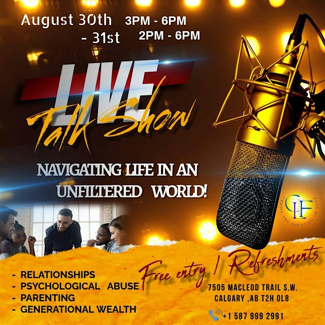 Live Talk Show - Calgary, August 30 & 31, 2025, 30 August | Event in Calgary | AllEvents
