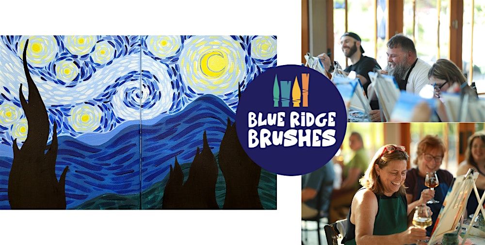Paint + Sip: "Blue Ridge Starry Night" at Eastwood Farm & Winery, 24 September | Event in Charlottesville