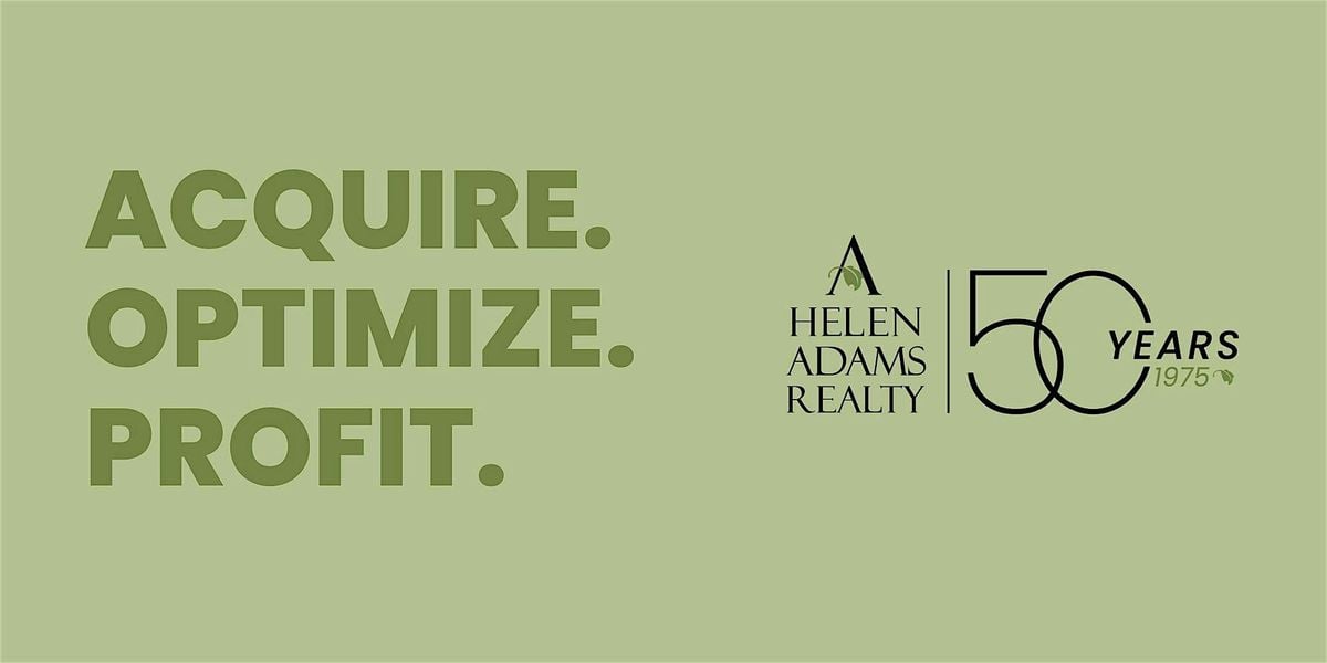 ACQUIRE. OPTIMIZE. PROFIT. Real Estate Investing Starts Here., 4 September | Event in Charlotte | AllEvents