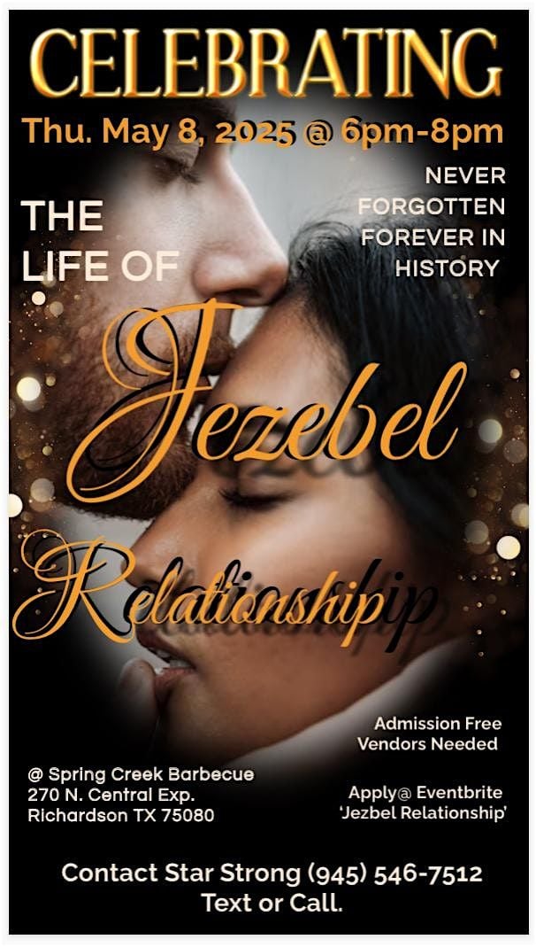 Jezbel Relationship, 8 May | Event in Richardson | AllEvents