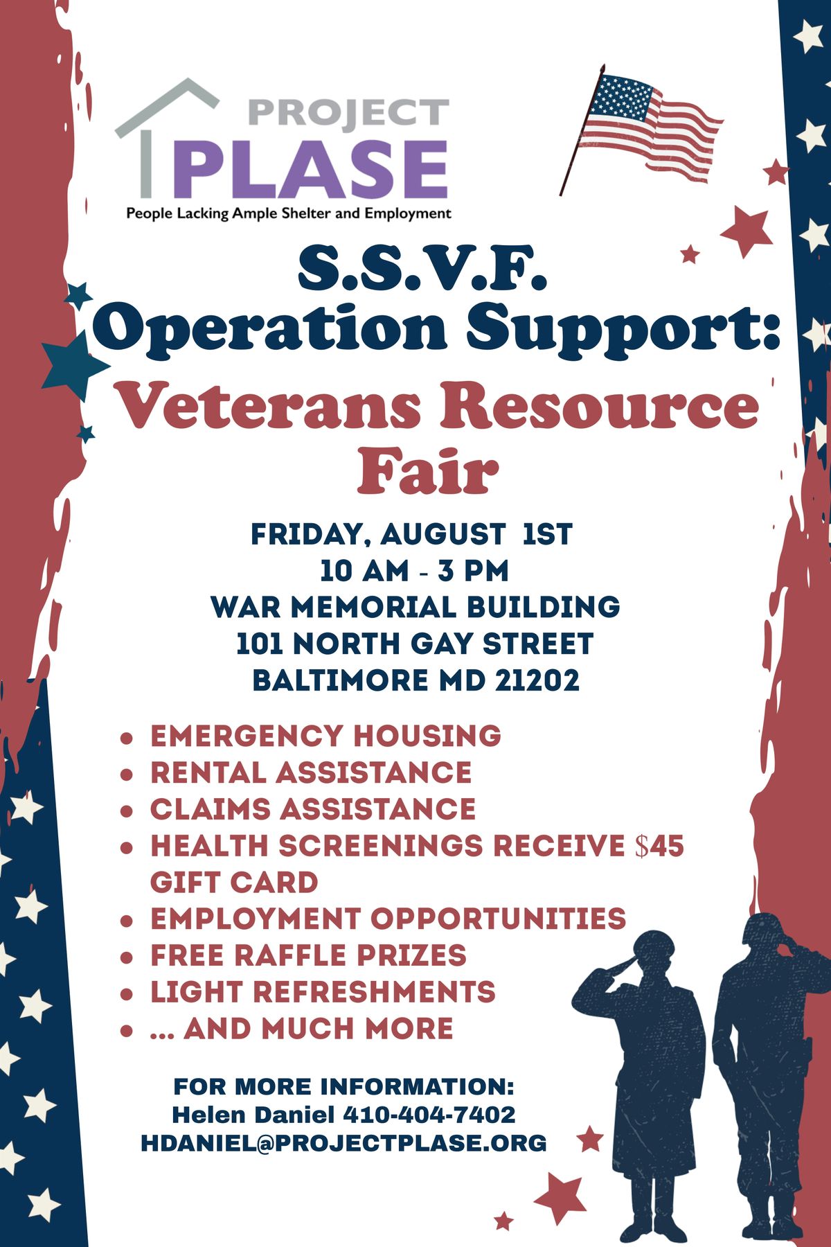 Project PLASE S.S.V.F. Operation Support: Veteran Resource Fair, 1 August | Event in Baltimore | AllEvents