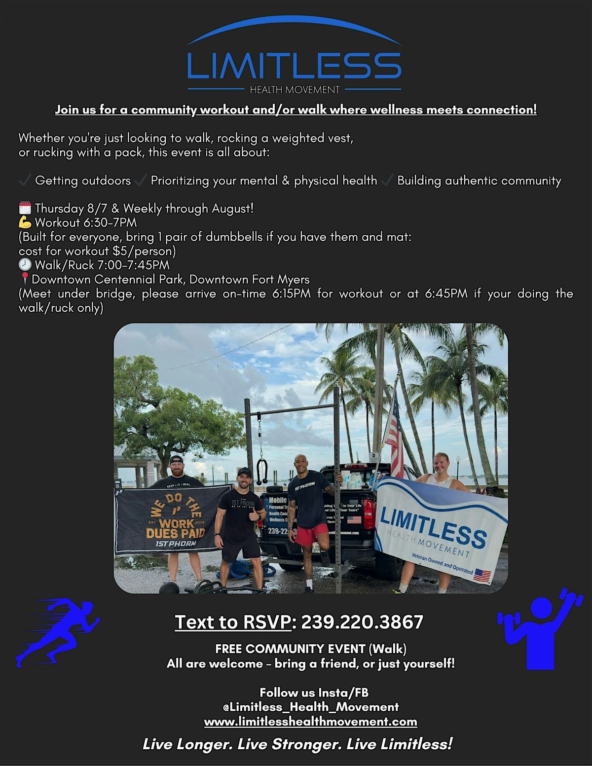 Limitless Health Community Walk, 28 August | Event in Fort Myers | AllEvents