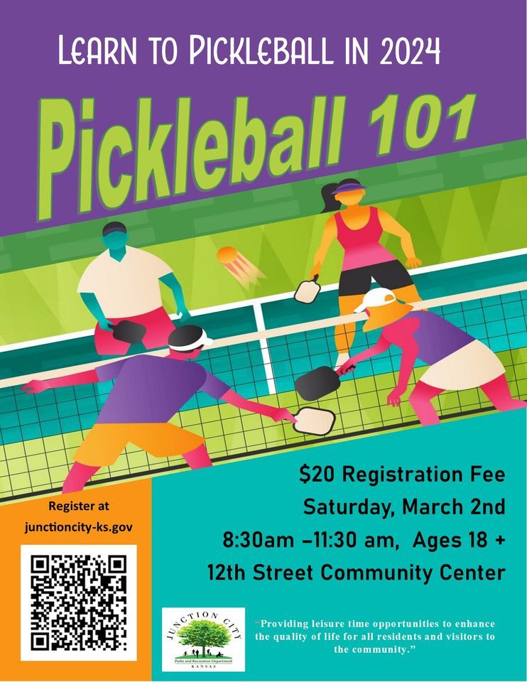 Pickleball 101 Clinic, 1002 W 12th St Junction City, KS, United States