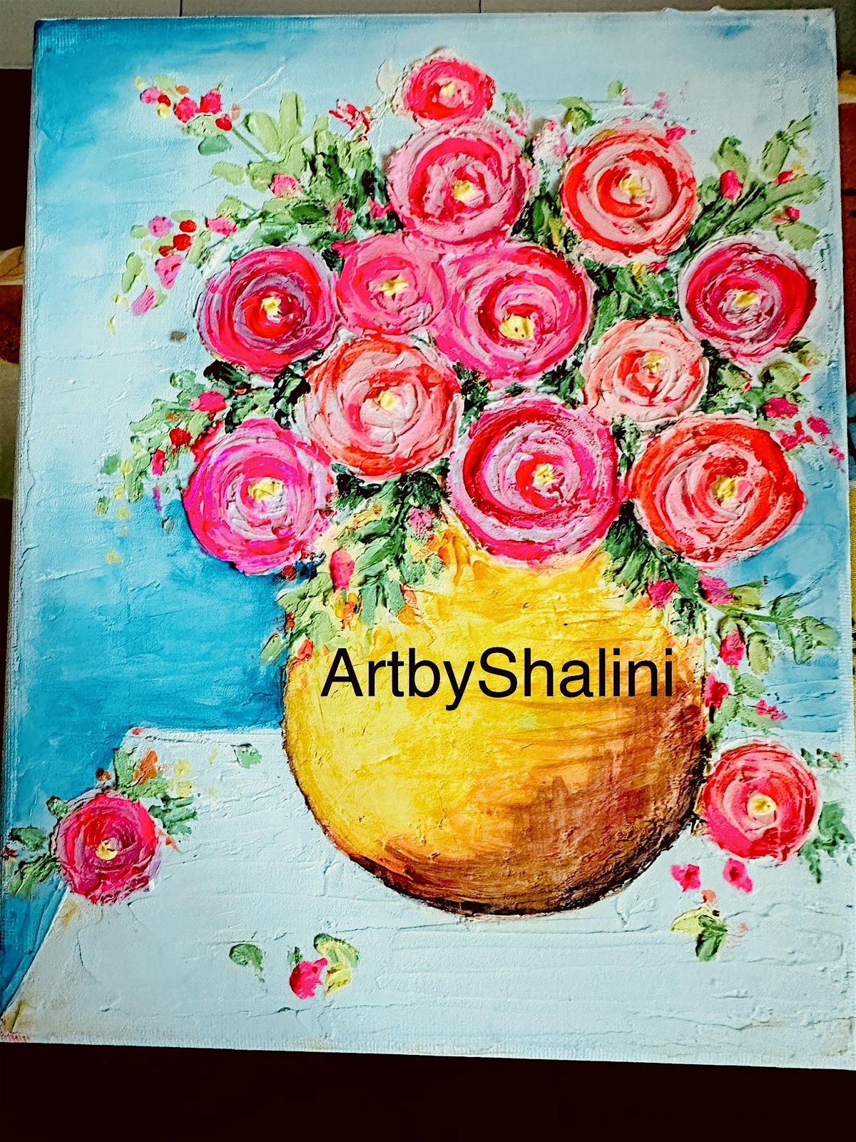 one day Rose and vase Textured Art Workshop in Singapore, 25 October | Event in Bishan | AllEvents